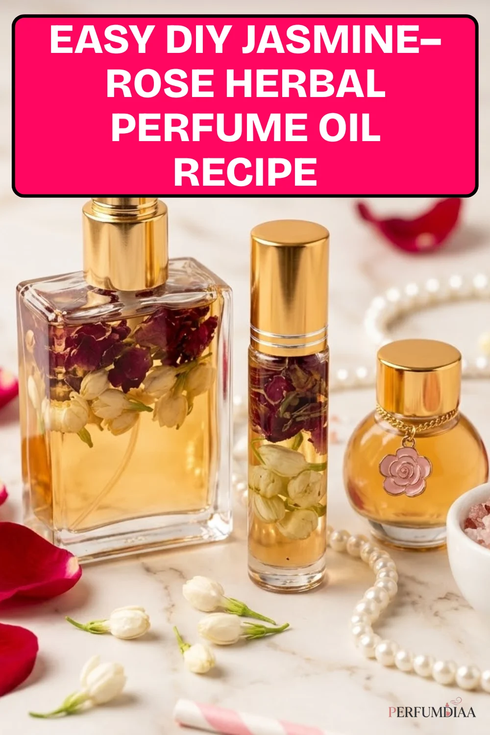 Jasmine–Rose Herbal Perfume Oil Recipe